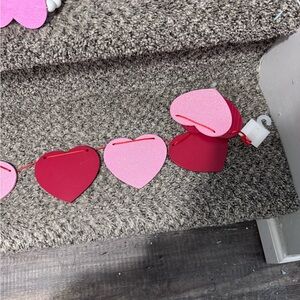 Red and Pink Heart Garland